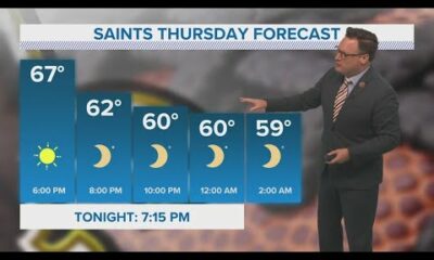 Thursday 5PM First Weather: Perfect conditions for Saints-Broncos gameday