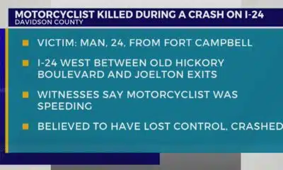 Motorcyclist killed in crash on I-24W, Metro police say