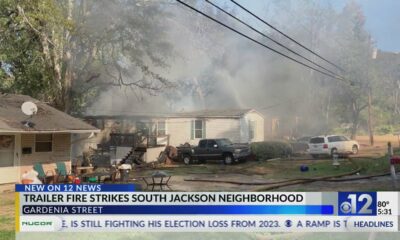 Fire damages trailer in South Jackson