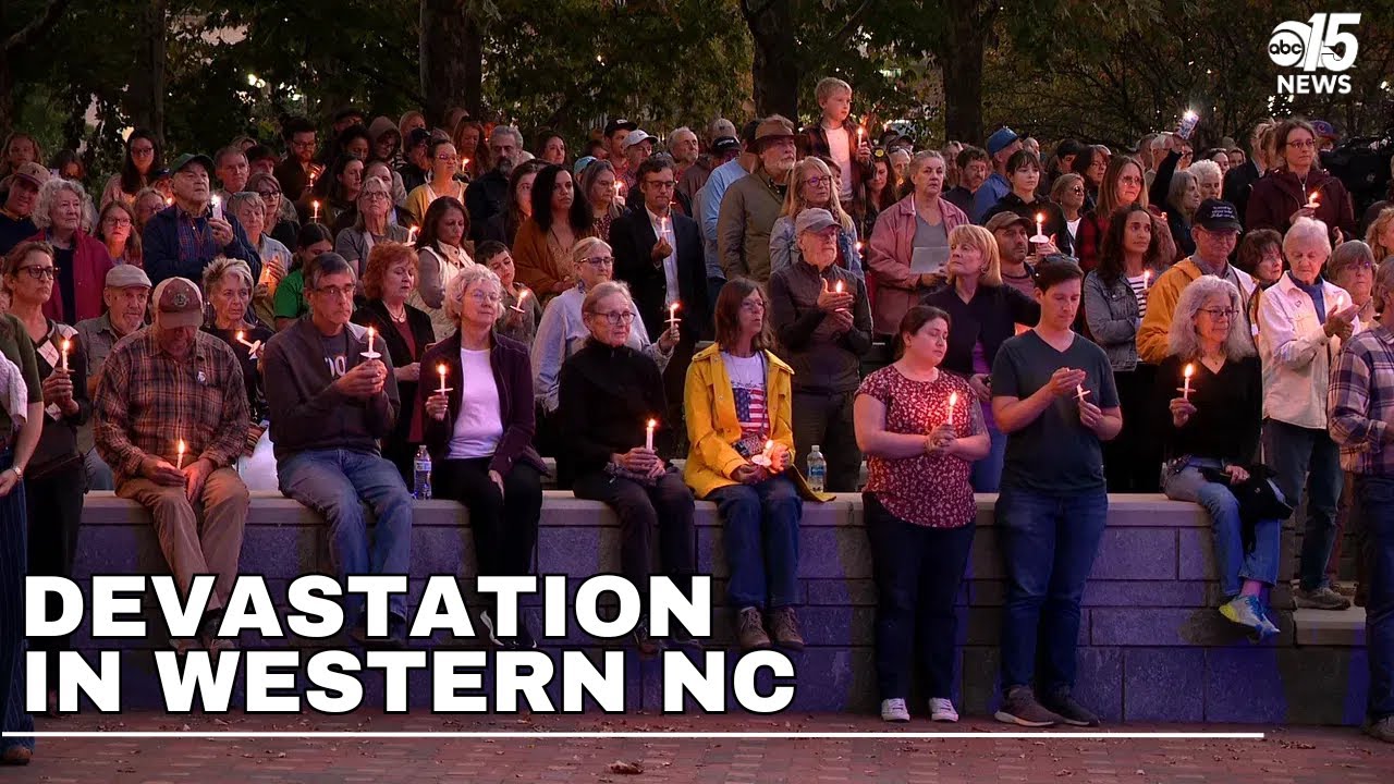 Asheville community holds candlelight vigil to honor those affected by Helene