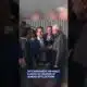VP candidate Tim Walz arrives in Louisville
