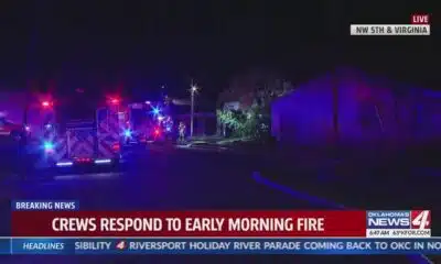 Firefighters battle commercial fire in NW Oklahoma City