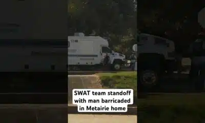 The Jefferson Parish Sheriff’s Office said a man barricaded himself inside a home.