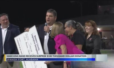 Spanish Fort High School marching band gets $100,000 donation during unforgettable Friday Night Ligh