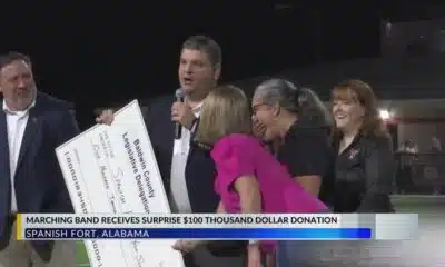 Spanish Fort High School marching band gets $100,000 donation during unforgettable Friday Night Ligh