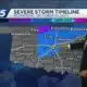 Wednesday Oct. 20, 2024 Timeline: Severe storms likely later