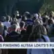 Runners finishing Alyssa Lokits's run