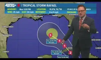 Monday 5PM Tropical Update: Rafael heads to the Gulf of Mexico