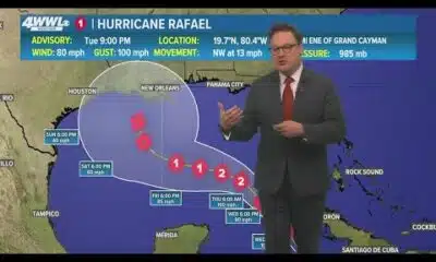 Tuesday 10pm Tropical Update: Rafael strengthens, could become Cat. 2