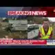 Moving truck overturns, blocking I-40 in Johnston County