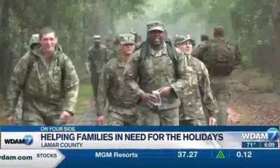 Shelby's 177th conducts march to donate food to Edwards Street Center