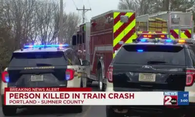 At least 1 dead after train hits vehicle in Portland, TN