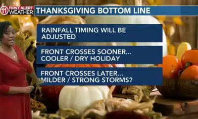 11/25- Dry Tuesday, then tracking rain chances leading up to Thanksgiving