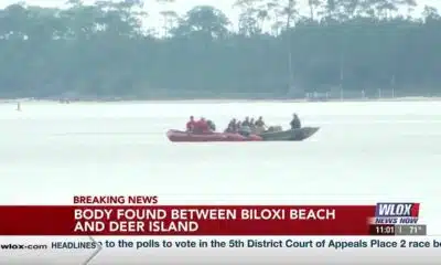 Body found between Biloxi beach and Deer Island; officials on scene