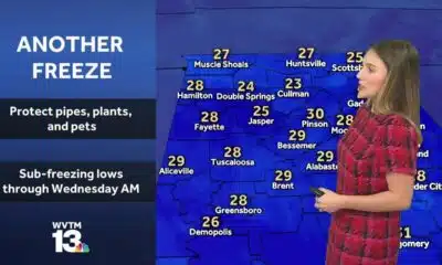 Freezing conditions in Alabama's forecast through Wednesday. Chilly afternoon for Iron Bowl Satur...