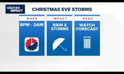 Weather Impact Alert issued from 8 p.m. to 2 a.m. Christmas Eve