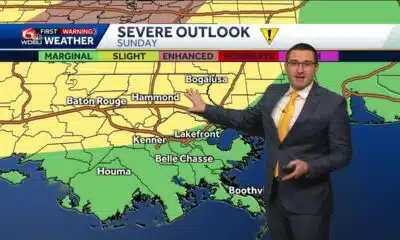 Severe weather possible Sunday, then much colder next week