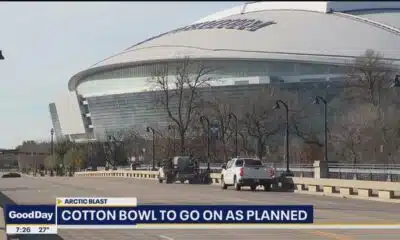 How are people going to travel to Cotton Bowl during snowstorms?