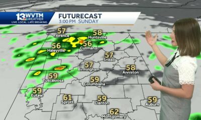 Alabama's weekend forecast is wettest Sunday. Springlike temperatures return next week.
