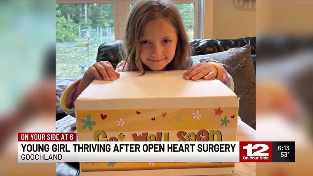 Young girl thriving after open heart surgery