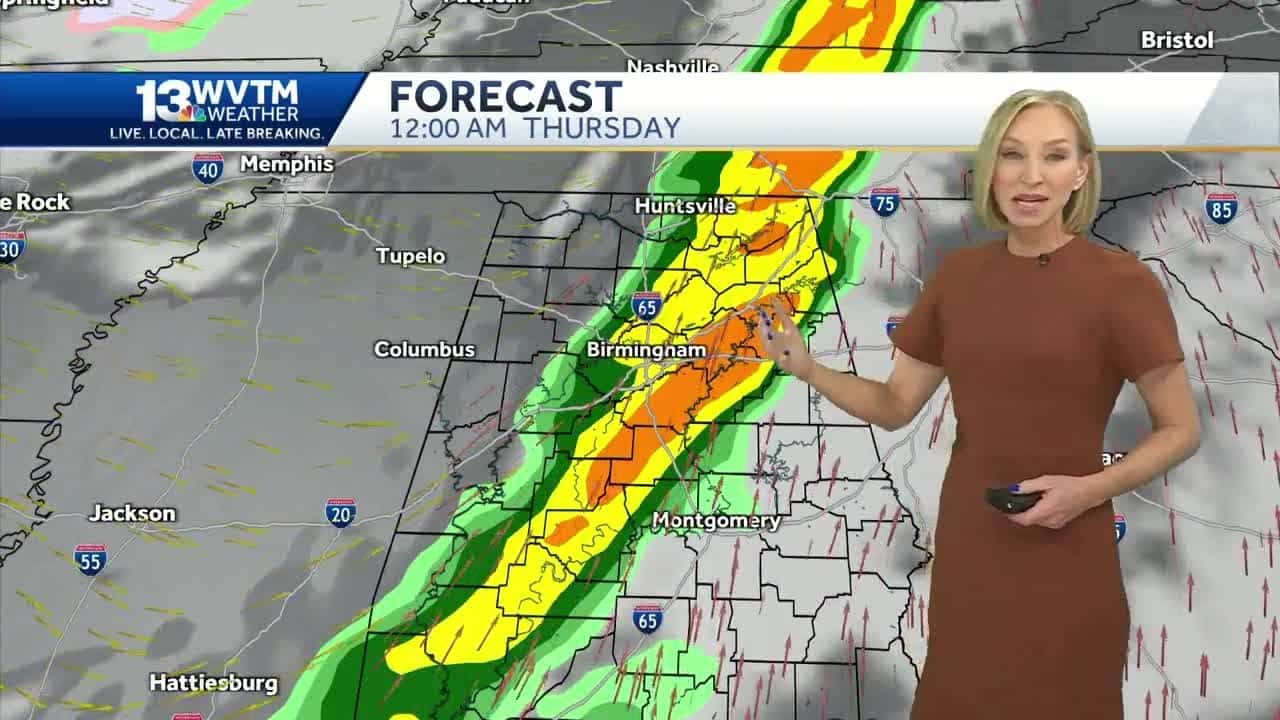 A midweek cold front moves through Alabama with a freeze likely after spring officially begins