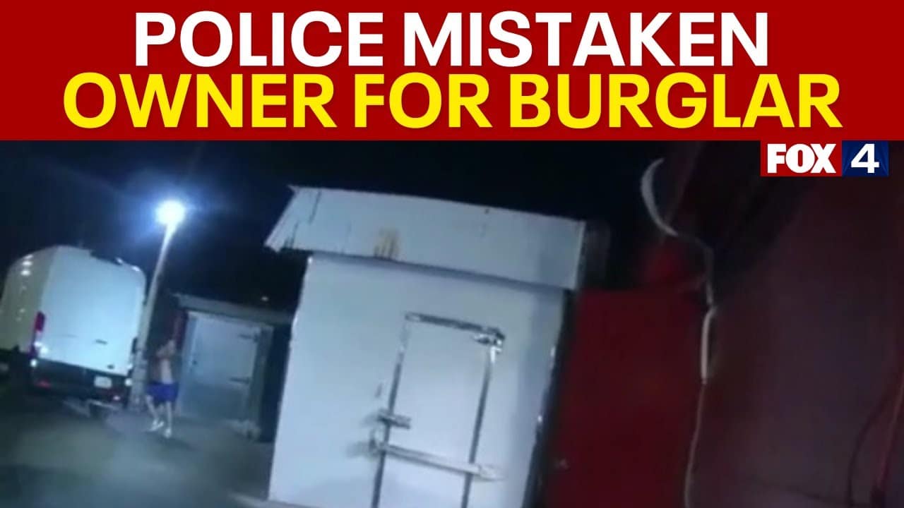 Video shows Texas officers nearly shooting business owner