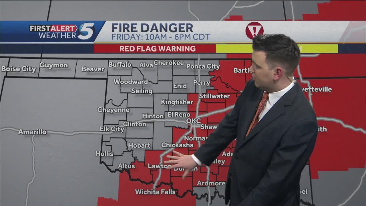 Wildfire chances for Friday, Sunday in Oklahoma