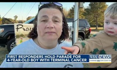 First responders hold parade for 4-year-old boy with terminal cancer