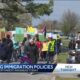 "We cannot hide anymore" Group protests in Springdale against immigration policies