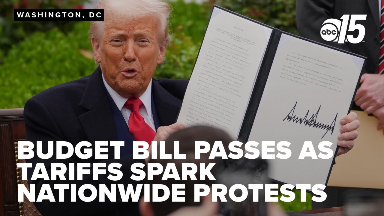 Republicans pass budget bill as Trump's tariffs spark nationwide protests
