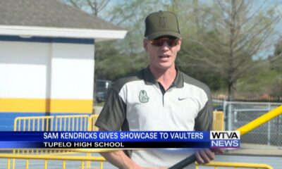 Oxford Olympian gives a showcase to pole vaulters