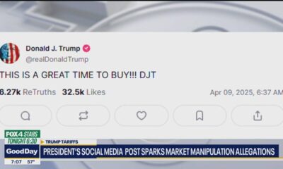 TARIFFS: Trump's social media post sparks market manipulation allegations
