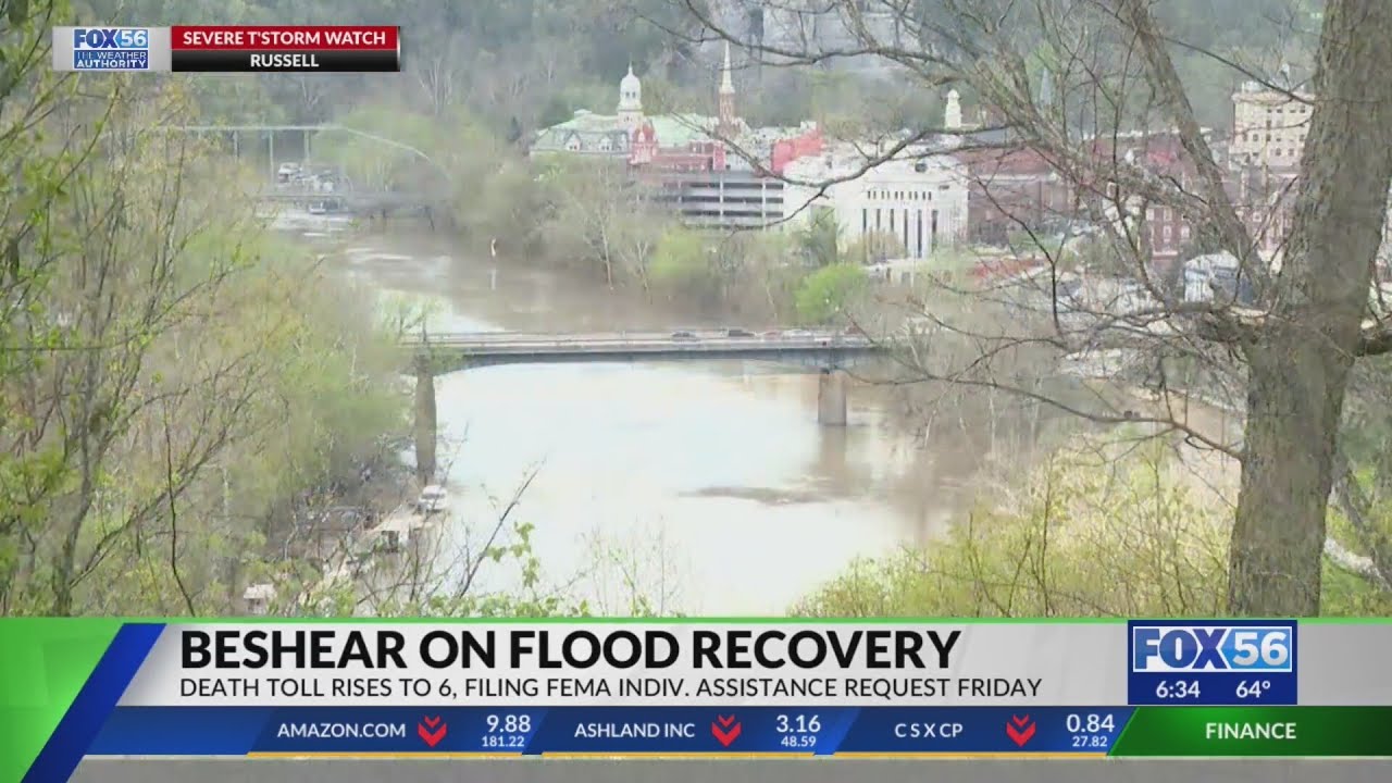Beshear updates flood recovery: Death toll rises to 6, submitting FEMA request Friday