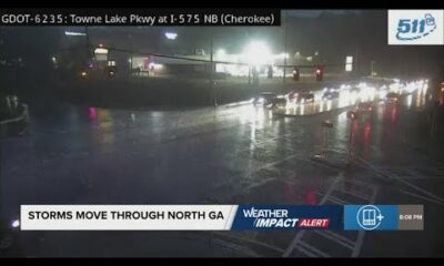 Rain, flashes of lightning in Woodstock