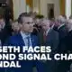 Trump shows support for Hegseth as second group chat scandal sparks outrage