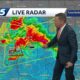 Tracking tornado-warned storms near Altus