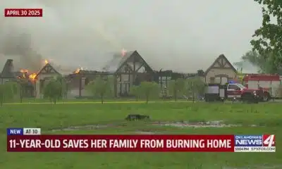 11-year-old saves her family from burning home