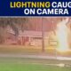 Lightning strikes tree just feet from Florida home: Caught on home surveillance camera
