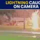 Lightning strikes tree just feet from Florida home: Caught on home surveillance camera