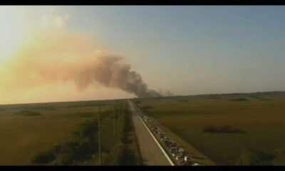 All roads out of the Florida Keys are closed due to brush fire