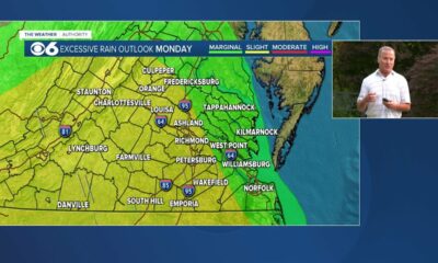 Soaking rainfall starting Monday in Richmond