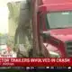 Semi truck crashes into another semi on interstate