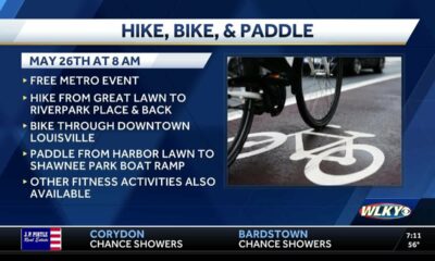 Hike, Bike, and Paddle happening on Memorial Day in Louisville