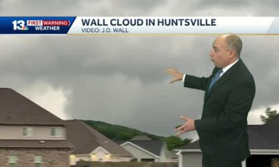 Severe storms, wall cloud in Huntsville Tuesday and fewer storms for Alabama in Wednesday's forecast