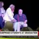 Principal Greg Musik surprises students at Mary Munford graduation