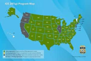 Law enforcement agencies in 40 states are partnering with ICE 287(g) program | National