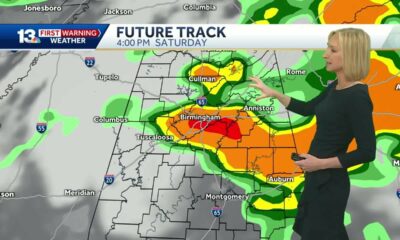 Severe thunderstorms are possible in Alabama heading into the weekend