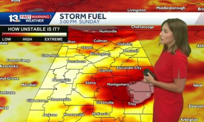More strong to severe storms are forecast for Alabama heading into the new work week