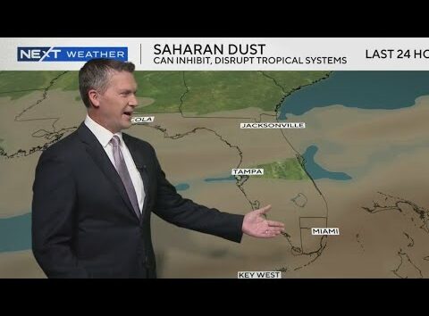 A nice sea breeze will help thin out the Saharan dust over South Florida