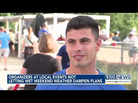 organizers at local events not letting wet weekend weather dampen plans